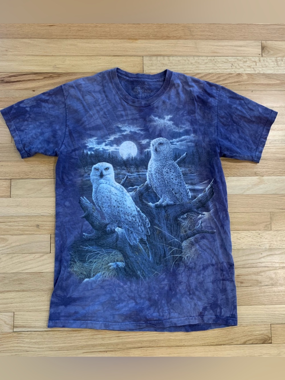 The Mountain Owl Moonlight Graphic T Shirt Nature‎ Hippie Grunge Size Large